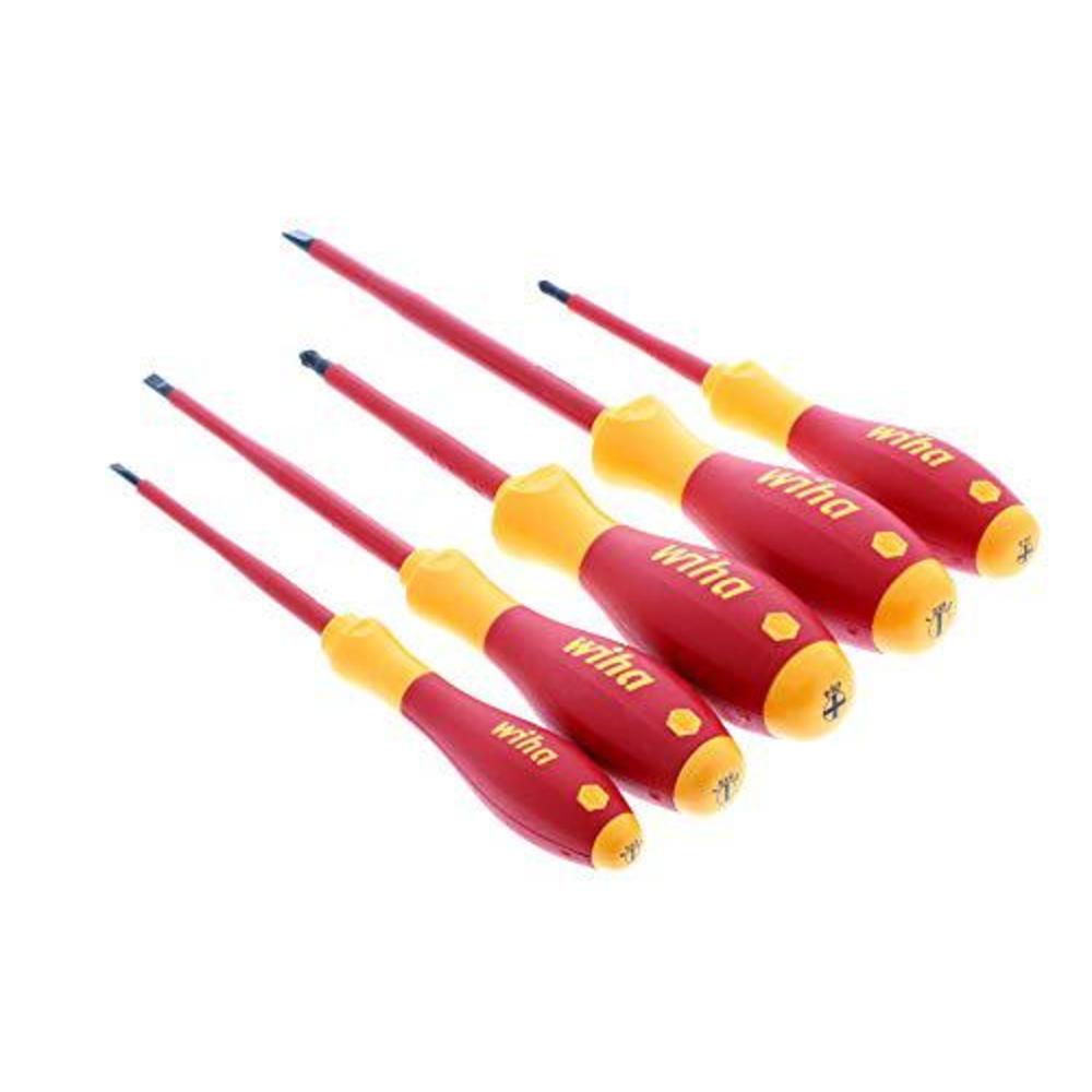 wiha 32091 5-piece 1000-volt slotted and phillips insulated screwdriver set