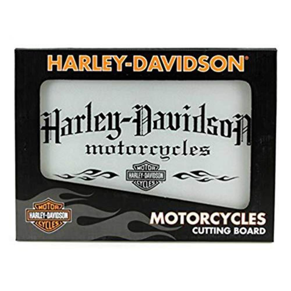 harley-davidson motorcycle tempered glass cutting board w/handles hdl-18504