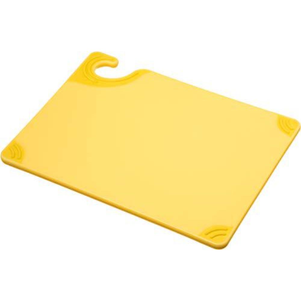 san jamar cbg912 saf-t-grip x-pediter co-polymer cutting board, 12" length x 9" width x 3/8" thick, yellow