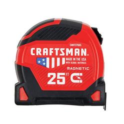 craftsman tape measure, proreach, 25-foot (cmht37665s)