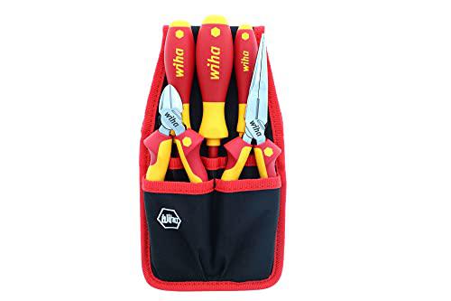 wiha 32872 insulated screwdrivers and pliers belt pack kit, 5 piece
