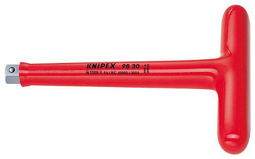 knipex tools - t-handle, 3/8" drive, 1000v insulated (9830)