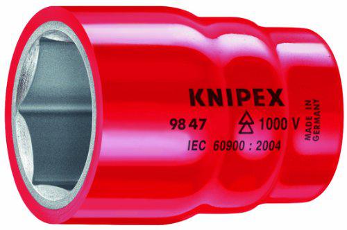 knipex tools - hex socket, 1/2" drive, 19 mm, 1000v insulated (984719)