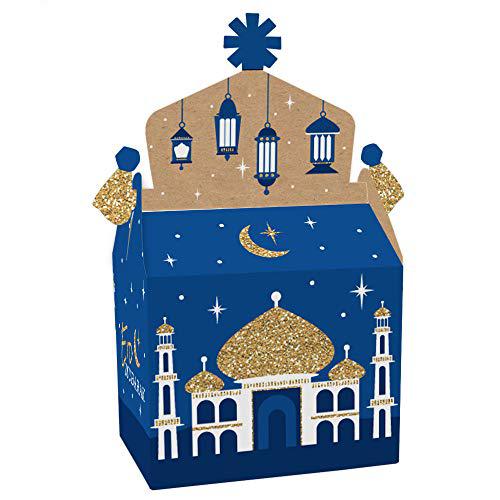 big dot of happiness ramadan - treat box party favors - eid mubarak goodie gable boxes - set of 12