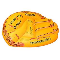 swimline giant inflatable baseball glove pool float , brown