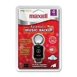 maxell mygen flash auto backup 4 gb music my4m (black)