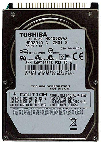 toshiba mk4032gax 40gb udma/100 5400rpm 8mb 2.5-inch notebook hard drive