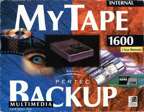 pertec - mytape backup 1600 mbytes multimedia internal travan tape drive