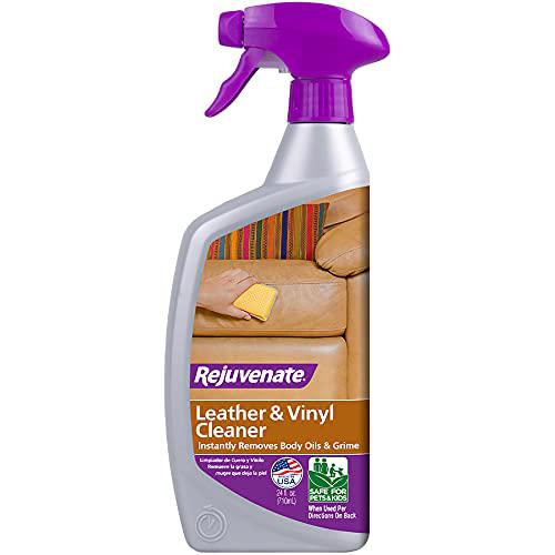 rejuvenate leather & vinyl cleaner - rehydrate, restore luster and protect all leather & vinyl surfaces with no greasy residu