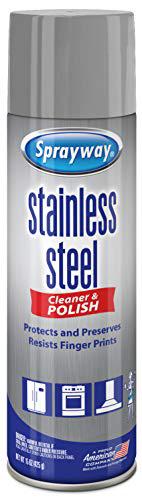sprayway sw148r water-based stainless steel cleaner, 15 oz.