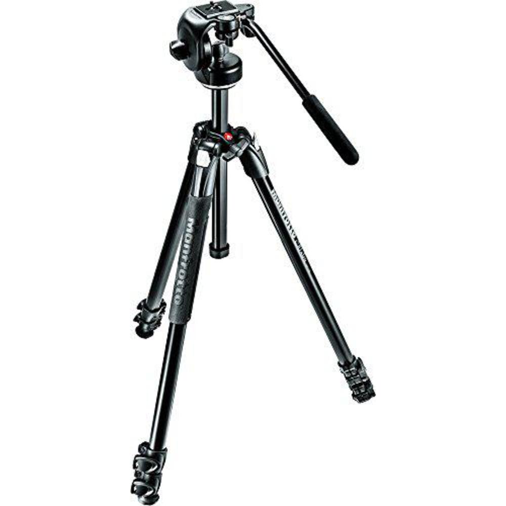manfrotto 290 xtra aluminum 3-section tripod kit with fluid video head (mk290xta3-2wus)