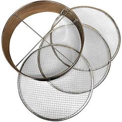 Joshua Roth Limited / Tinyroots 4pc soil sieve set, 12" diameter - stainless steel frame three interchangeable sieves with varying mesh sizes grade - mix soi