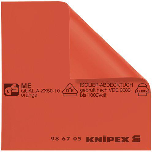 knipex tools - rubber insulating mat, 40" x 40", 1000v insulated (986710) , red