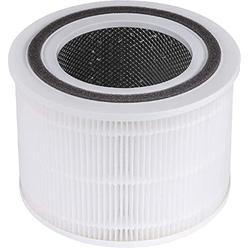 levoit air purifier replacement filter, 3-in-1 true hepa, high-efficiency activated carbon, core 300-rf, 1 pack, white
