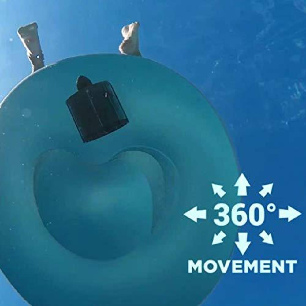 poolcandy tube runner motorized water float, deluxe inflatable swimming pool or water tube, 3-blade propeller in safety grill