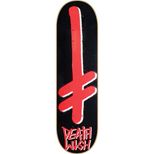 deathwish skateboards gang logo black/red skateboard deck - 8.25" x 32"