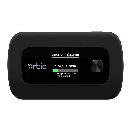orbic verizon speed mobile hotspot | 4g lte |connect up to 10 wi-fi enabled devices | up to 12 hrs of usage time |up to 5 day