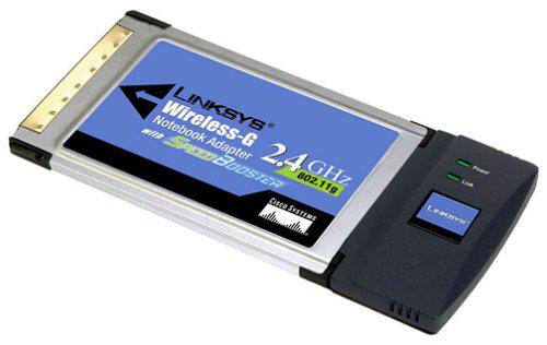 Linksys cisco-linksys wpc54gs wireless-g notebook adapter with speedbooster,blue/black
