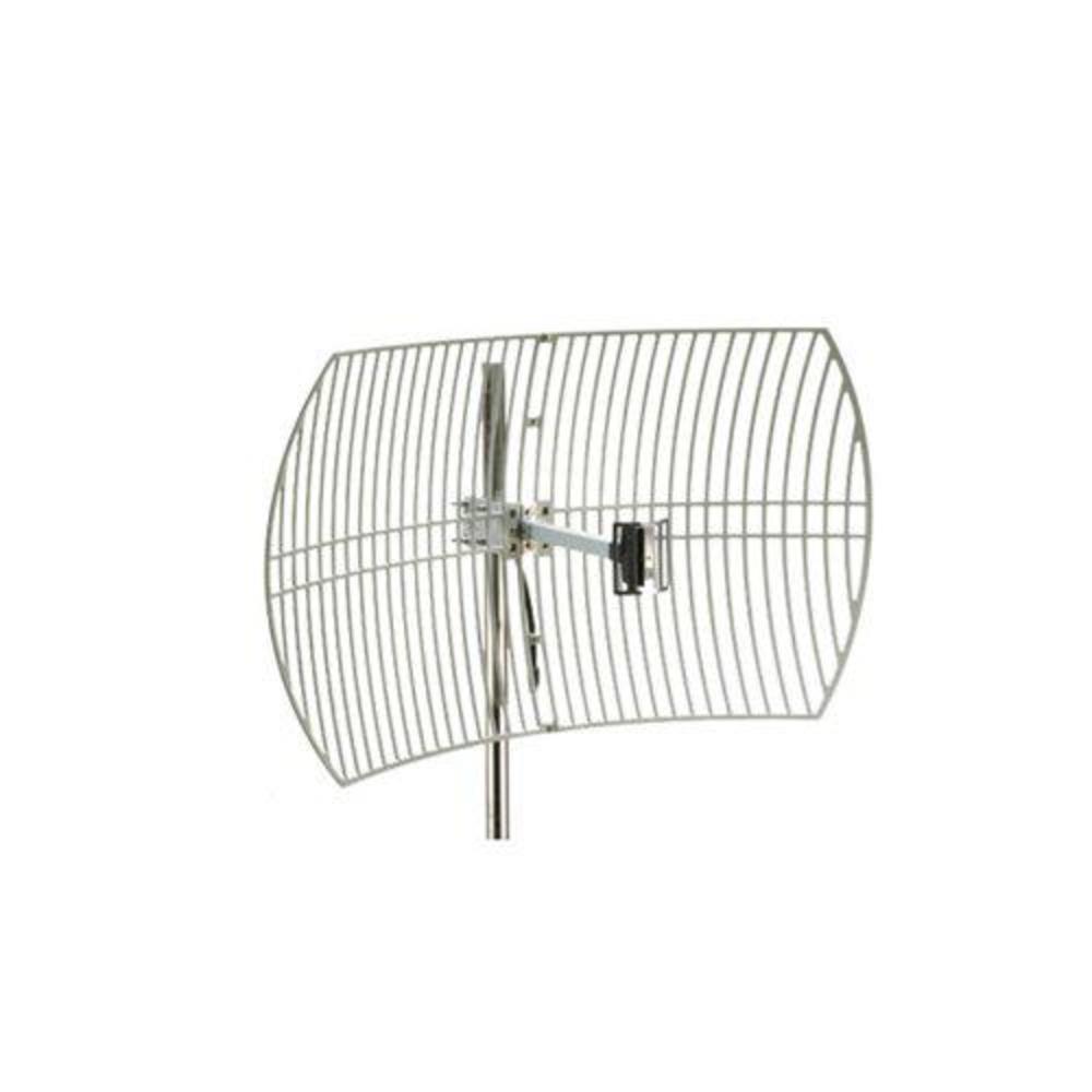 premiertek outdoor 2.4ghz 24dbi directional high-gain n-type female aluminum die cast grid parabolic antenna (ant-grid-24dbi)