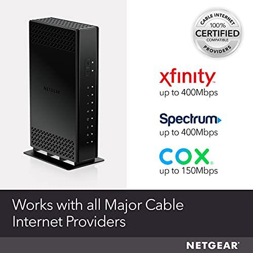 netgear cable modem with built-in wifi router (c6230) - compatible with all major cable providers incl. xfinity, spectrum, co