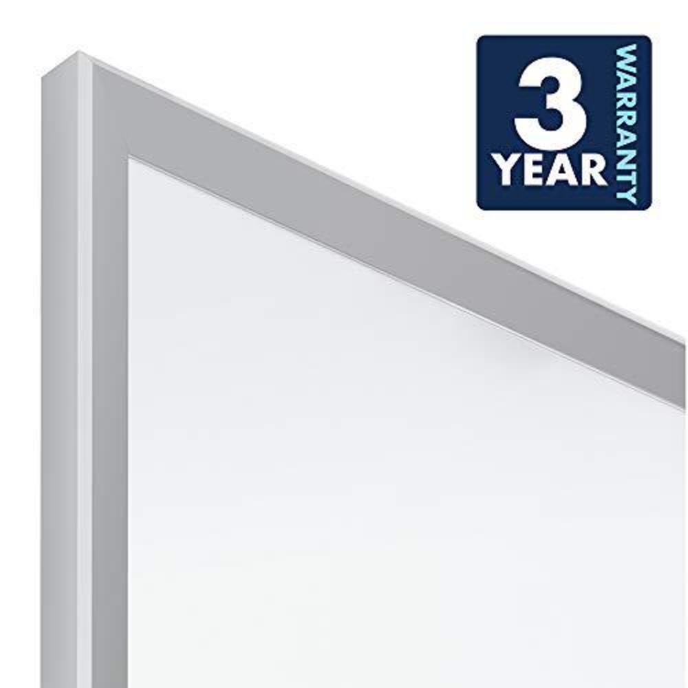 quartet whiteboard, non-magnetic dry erase white board, 5' x 3', total erase, silver aluminum frame (s535)