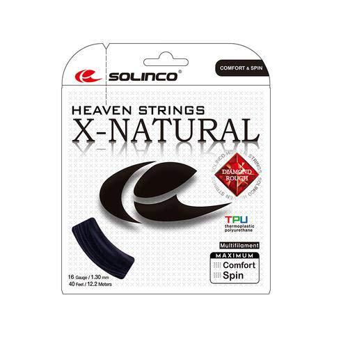 solinco x-natural tennis string black (17g)