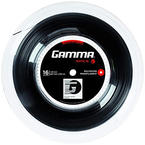 gamma sports moto 16g tennis string reel, 660', black