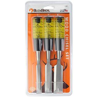 Buck Bros. buck brothers 1201030 3-piece professional wood chisel set,  woodwork chisel, for woodworkers tool