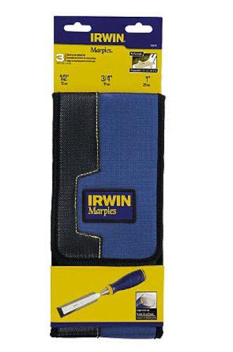 irwin marples chisel set with wallet, 3-piece (1768781) , blue