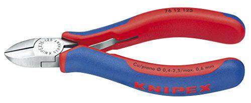 knipex tools - electronics diagonal cutters, multi-component (7612125)
