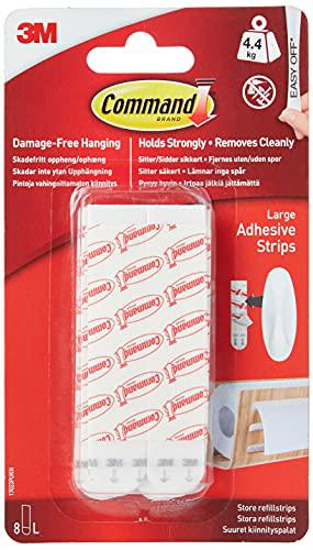 command large refill replacement strips, re-hang indoor hooks, white, 6-strips