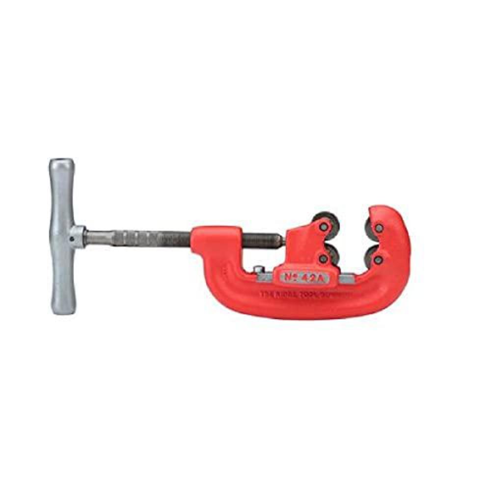 ridgid 32870 model 42-a heavy-duty 4-wheel pipe cutter, 3/4-inch to 2-inch steel pipe cutter,silver/red,small