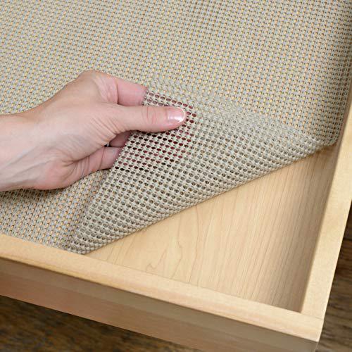 con-tact brand beaded grip durable adhesive non-slip shelf and drawer liner, 12" x 5', taupe