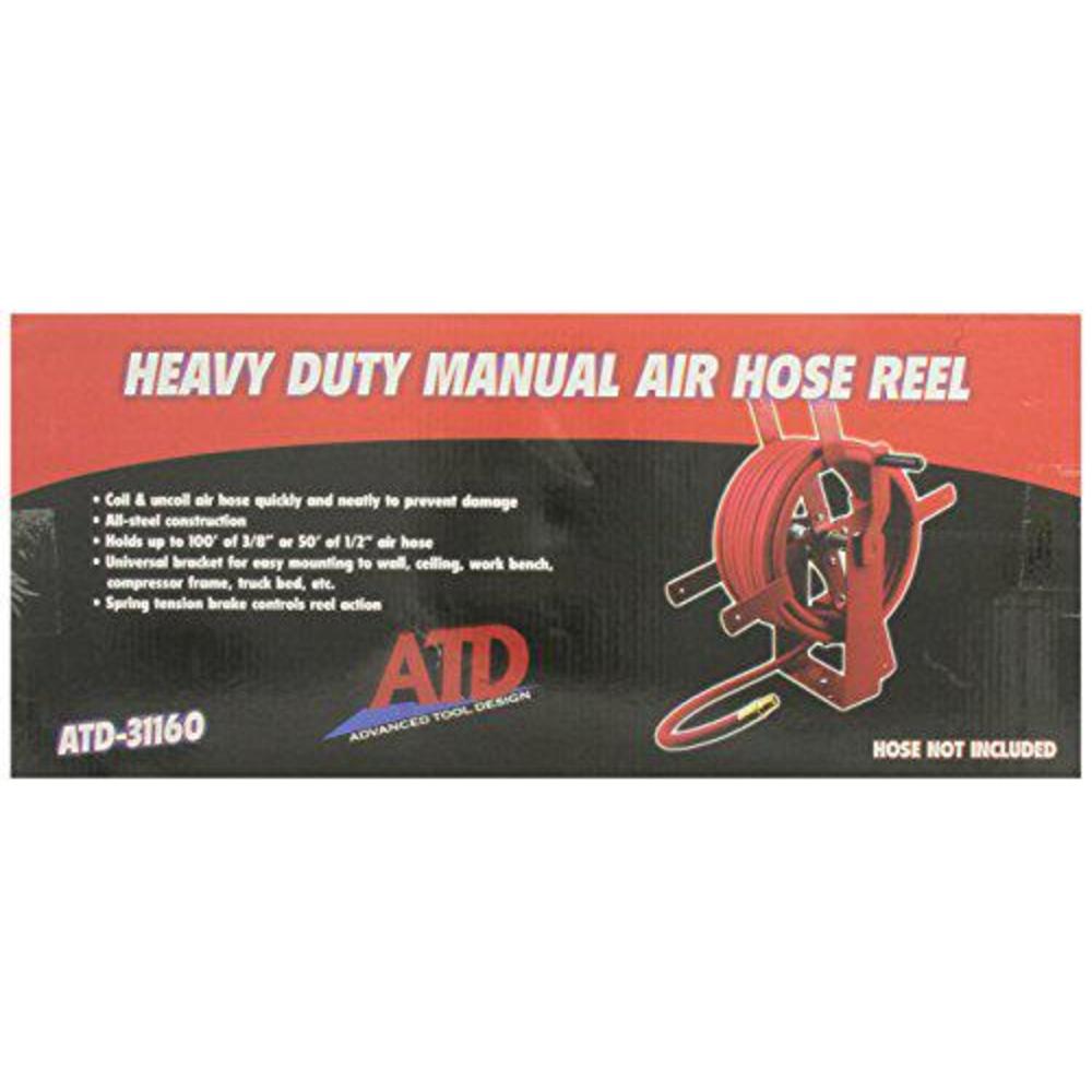 atd tools 31160 manual air hose reel