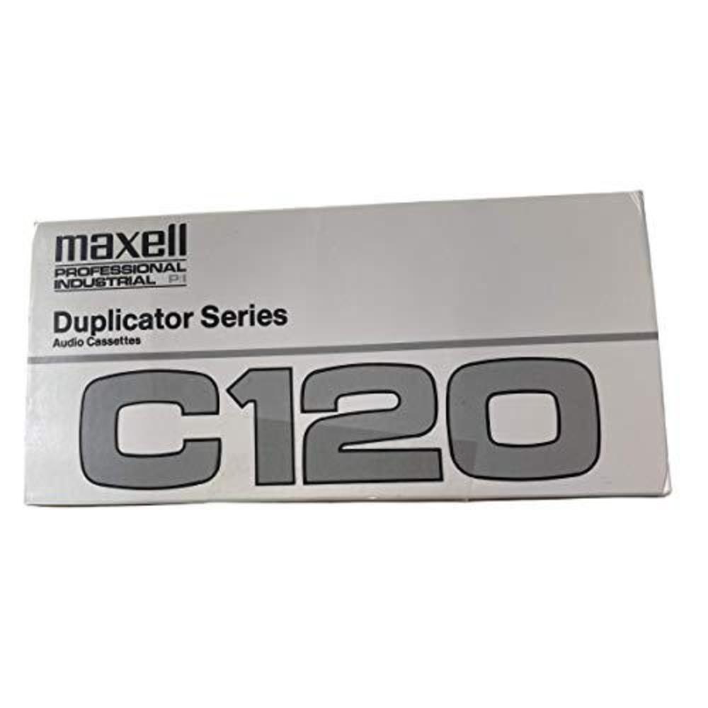 maxell professional industrial duplicator series c120 blank audio cassette box of 20 tapes