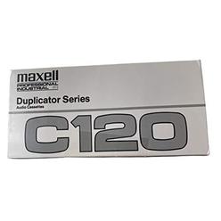 maxell professional industrial duplicator series c120 blank audio cassette box of 20 tapes