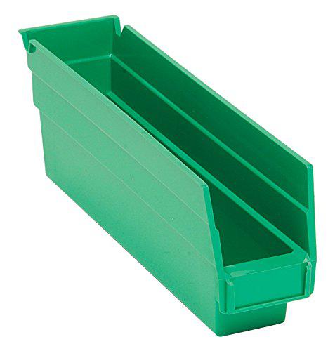 Quantum Storage Systems quantum storage qsb100gn 36-pack 4" hanging plastic shelf bin storage containers, 11-5/8" x 2-3/4" x 4", green