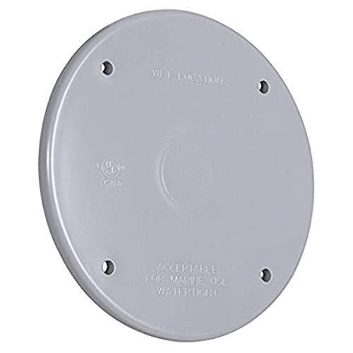hubbell-bell pbc300gy weatherproof nonmetallic device cover, blank, round, gray 4 in.