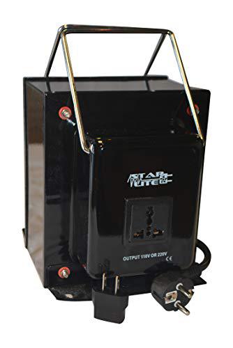 starlite 5000 watt step up/ down voltage converter transformer wtg-5000, 5 year warranty, fuse protection - two way transform