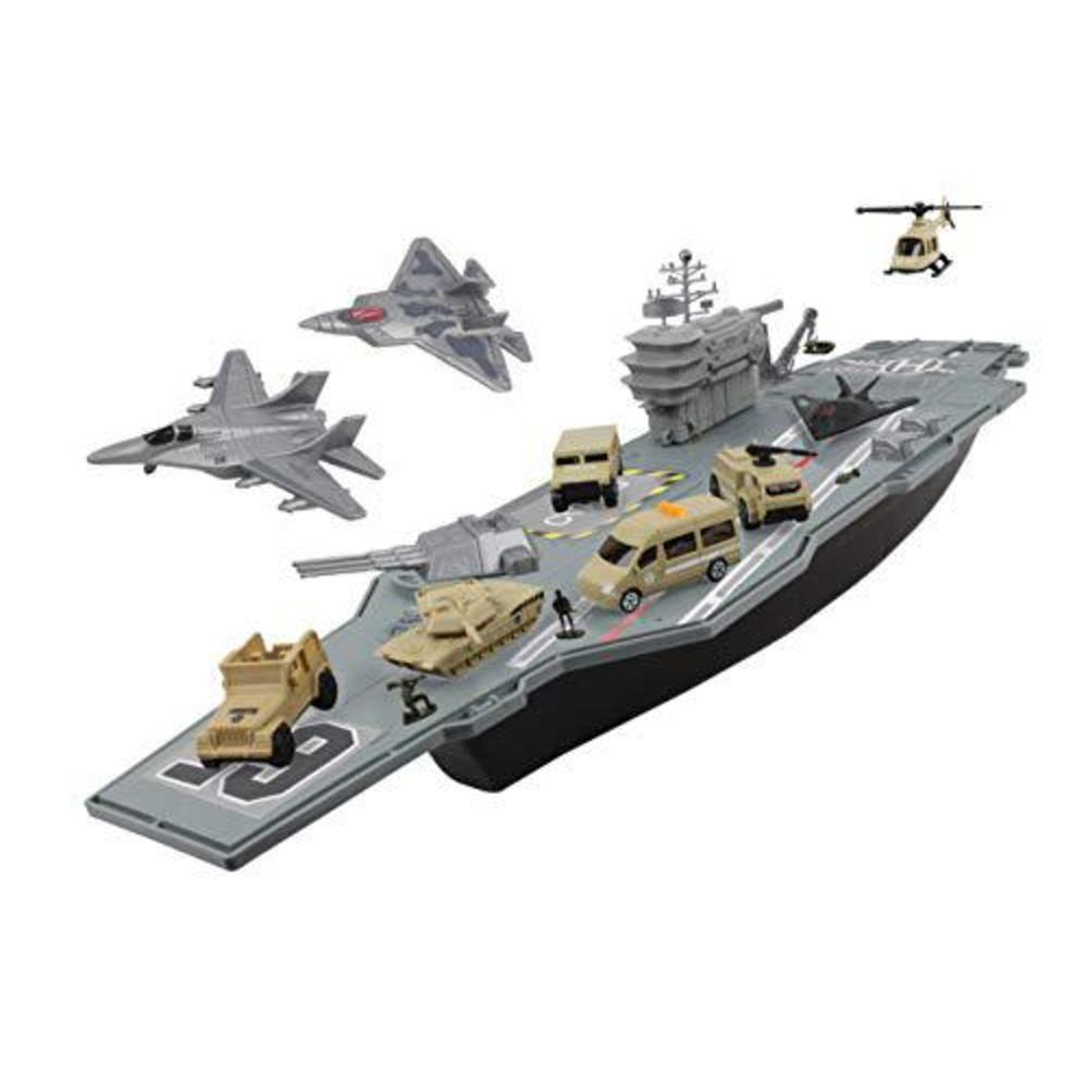 daron worldwide trading aircraft carrier bp96243 playset , gray