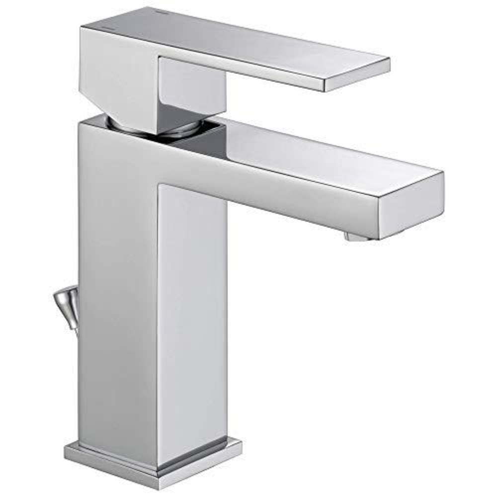 delta faucet modern single hole bathroom faucet, single handle bathroom faucet chrome, bathroom sink faucet, drain assembly, 