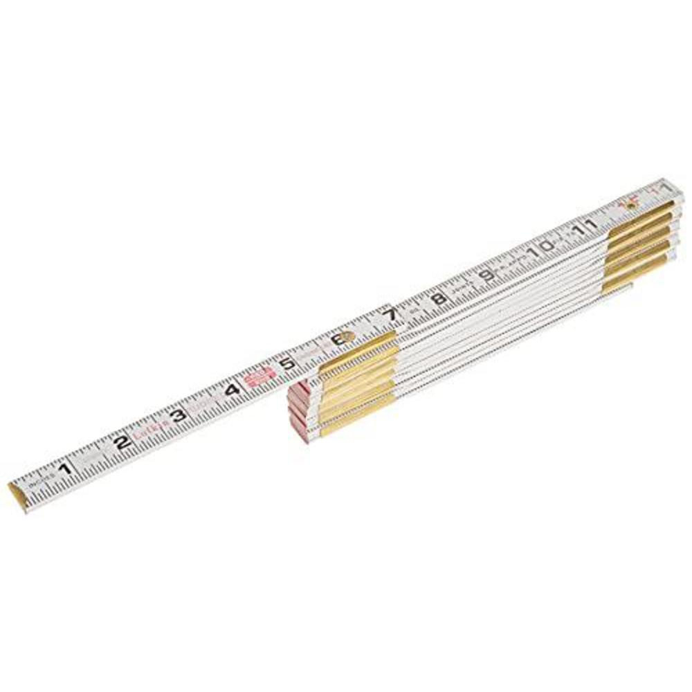 Lufkin crescent lufkin 5/8" x 6' red end engineer's scale wood rule - 1066dn
