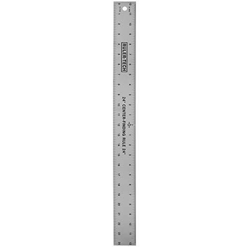 Peachtree Woodworking Supply stainless steel center finding ruler. ideal for woodworking, metal work, construction and around the home (24" ruler)