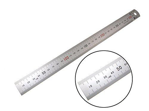 shinwa h101-c 300 mm rigid"zero glare" metric machinist ruler/rule scale .5 mm & mm markings