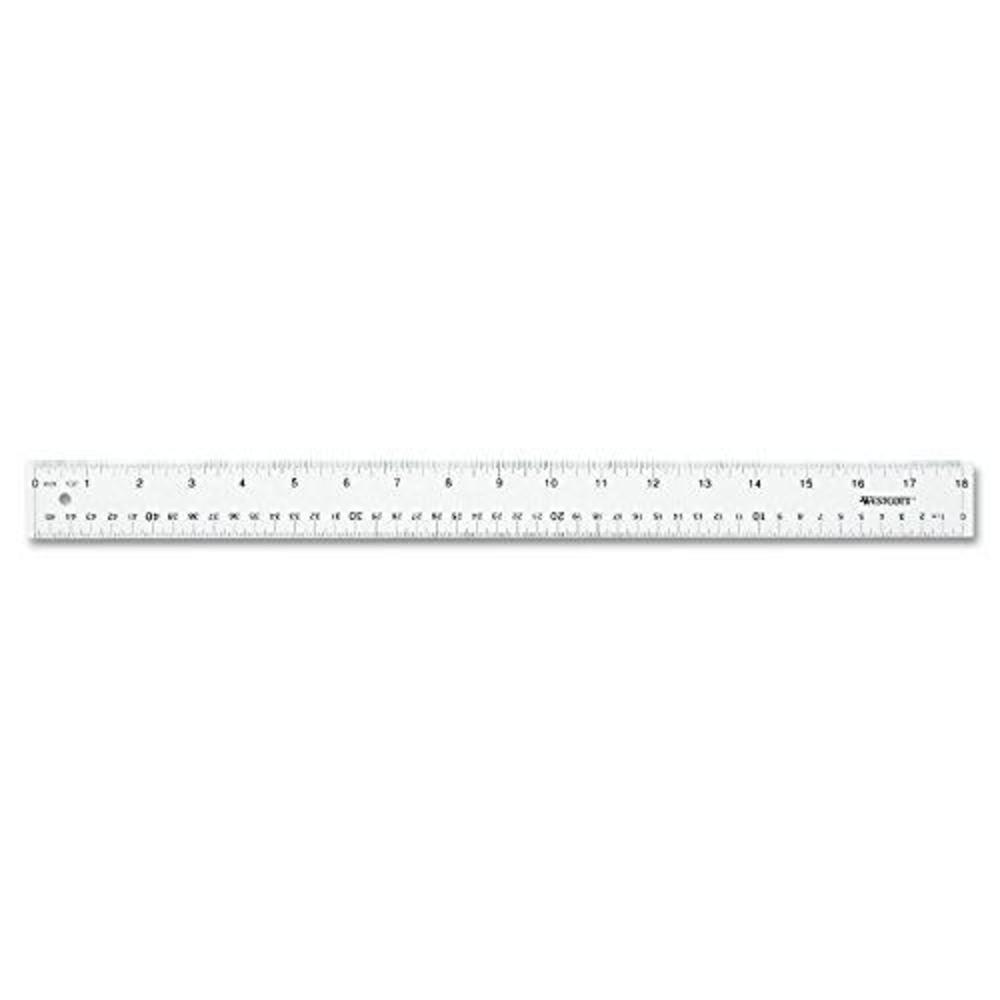 Acme United westcott 10564 see through acrylic ruler, 18-inch, clear