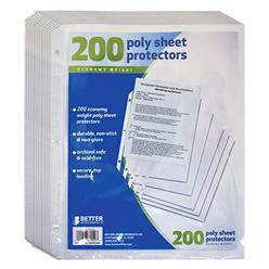 better office products sheet protectors, 200 piece