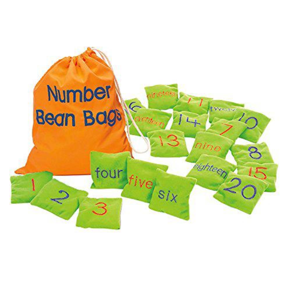 educational insights number beanbags, learn numbers, toddler learning toy, preschool toys, set of 20 beanbags, ages 3+