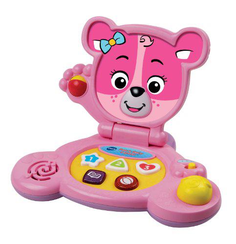 vtech bear's baby laptop, pink