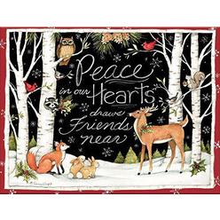LANG 1004777 -"Peace in Our Hearts", Boxed Christmas Cards, Artwork by Susan Winget" - 18 Cards, 19 envelopes - 5.375" x