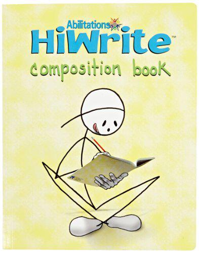 abilitations 1330101 hi-write composition notebook, 160 pages/80 sheets, yellow/white, 9-1/2 in l x 7-1/2 in w